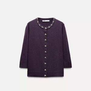 JEWEL BEADED KNIT CARDIGAN